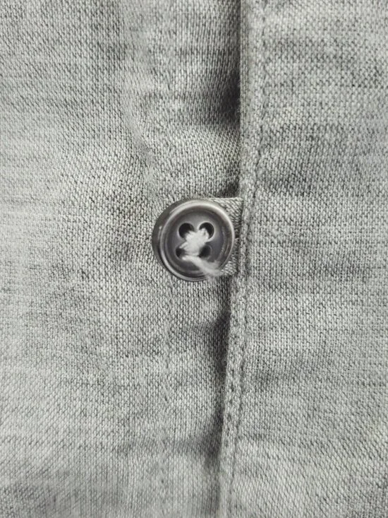 Zara Man Shirt Men Medium Gray Cotton Long Sleeve Classic Button-Up - Picture 5 of 10